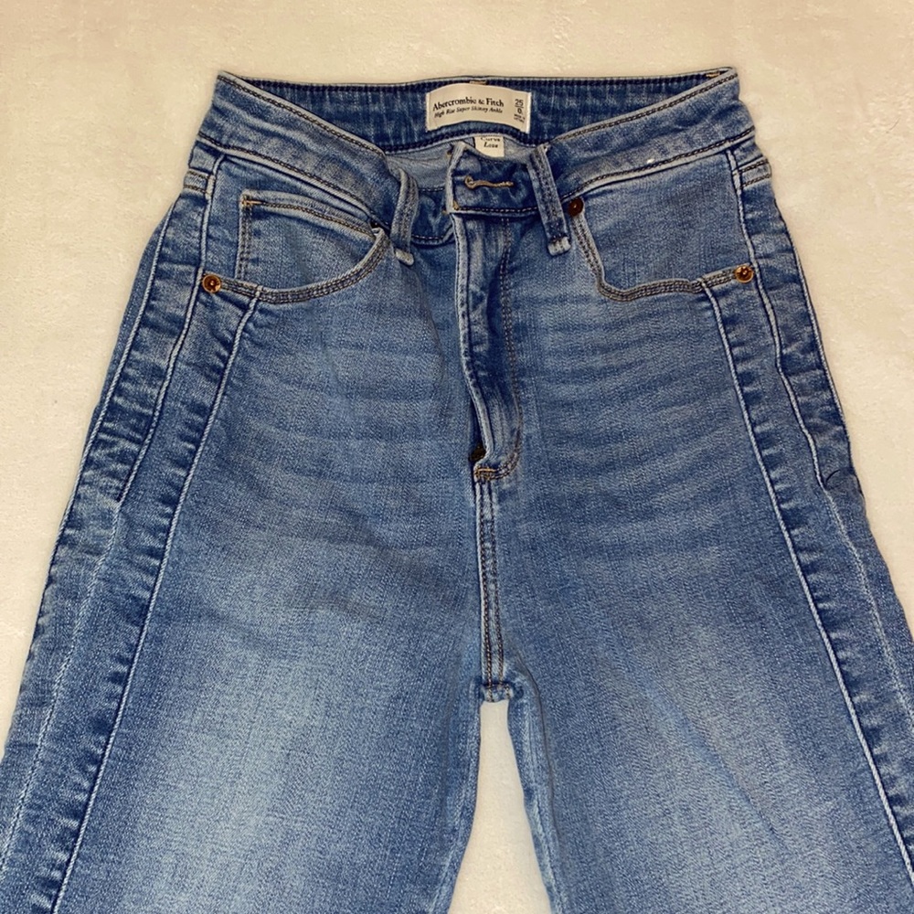 Abercrombie & Fitch Light Blue Skinny Jeans Curve Love